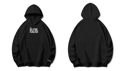 93Til Forever Logo Hoodie - Black